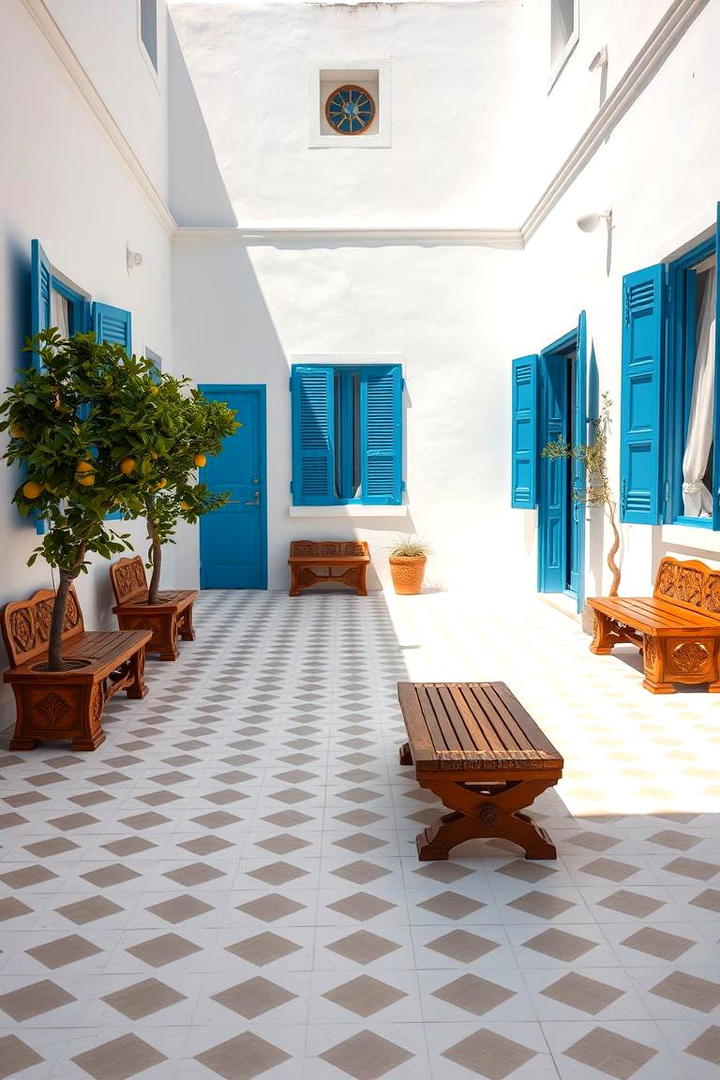 Sun Drenched Courtyard - 30 Greek Garden Ideas