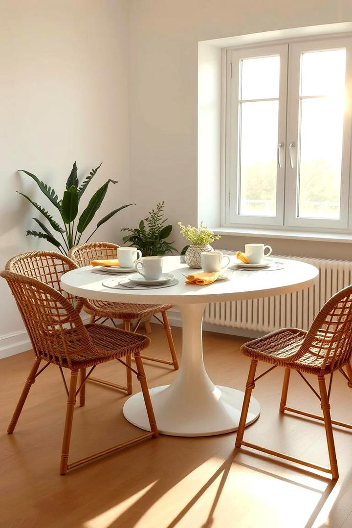 Sunlit Breakfast Spot - 30 Bay Window Ideas