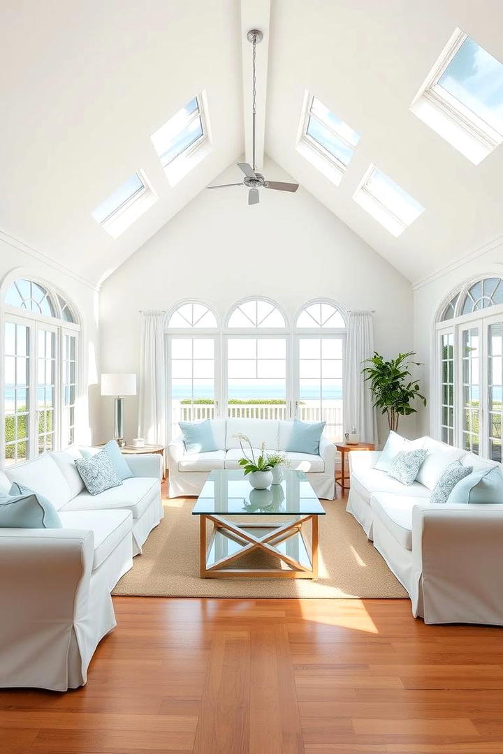 Sunlit Coastal Retreat - 21 Coastal Living Room Ideas