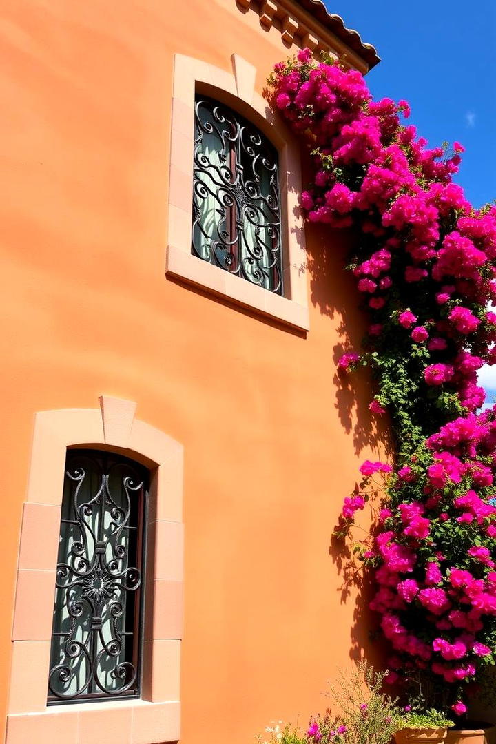 Sunlit Terracotta Facade - 30 Spanish Mediterranean House Ideas