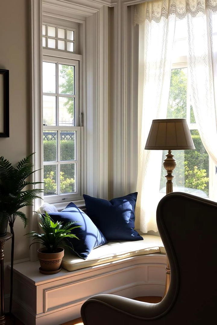 Sunlit Window Nook - 30 Cottage Living Room Ideas