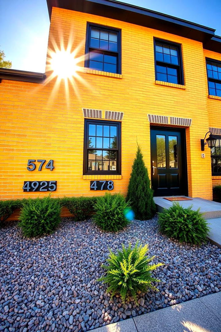 Sunlit Yellow Highlights - 30 Exterior Brick Paint Color Ideas