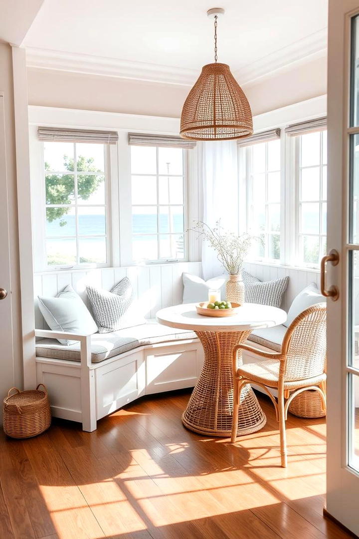 Sunny Coastal Breakfast Nook - 21 Breakfast Nook Ideas