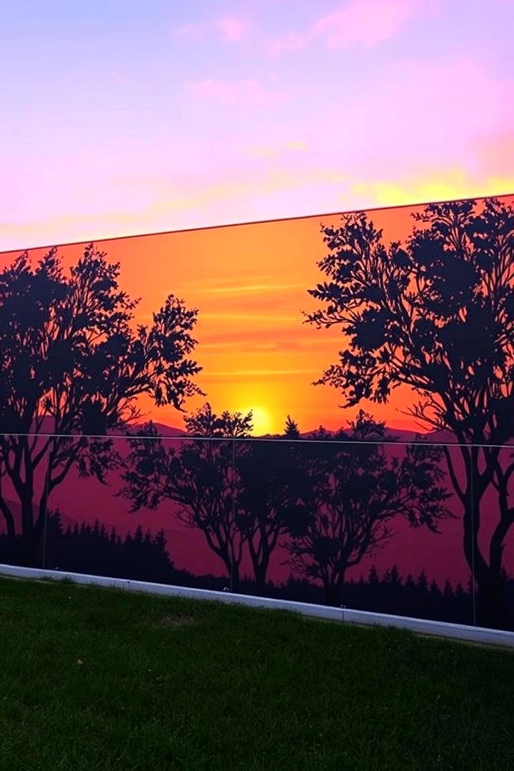 Sunset Garden Mural - 21 Garden Mural Ideas