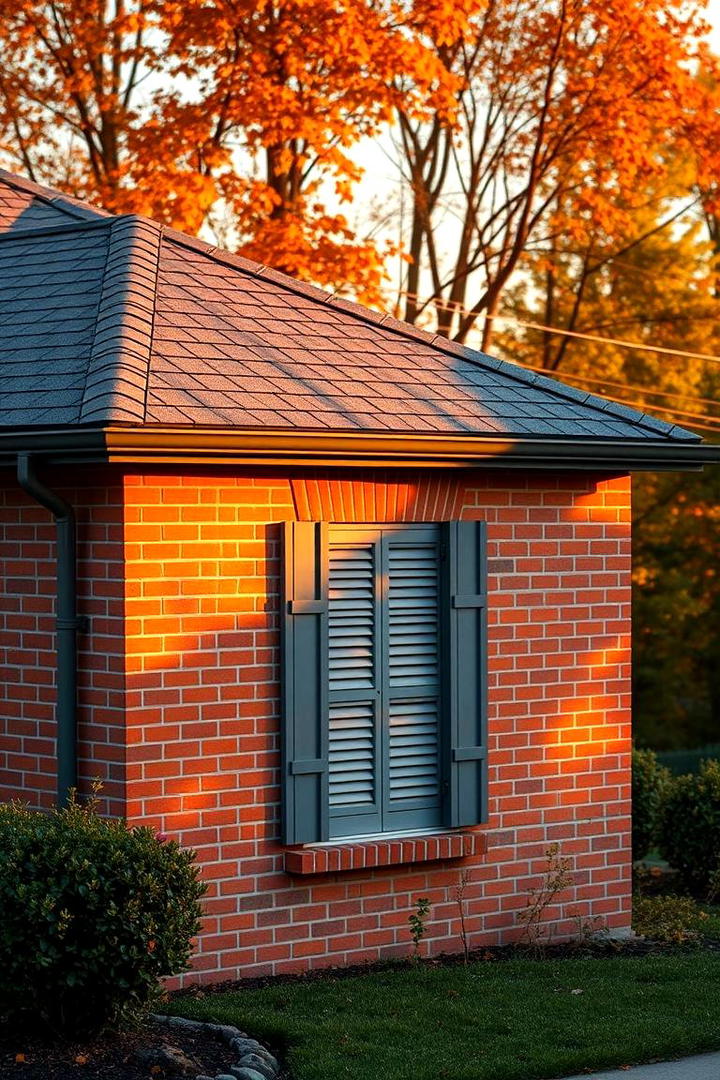 Sunset Orange Brick with Muted Gray Overtones - 30 Exterior Brick and Paint Color Combinations