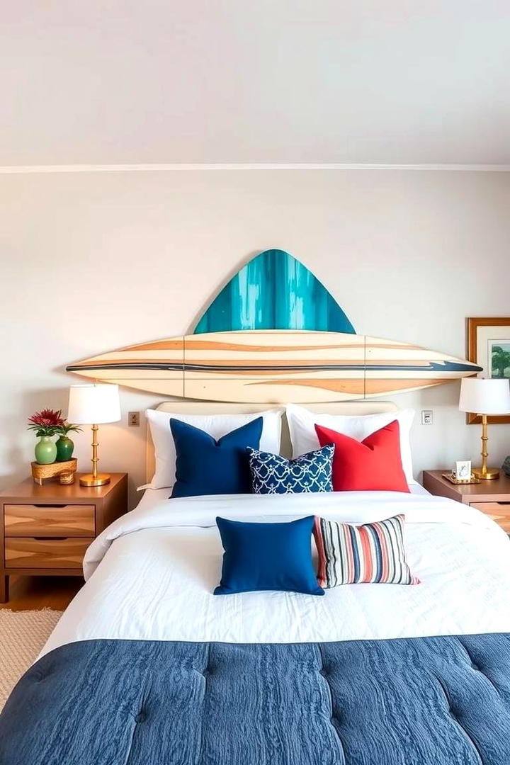 Surfboard Statement Pieces - 21 Beach Themed Bedroom Ideas