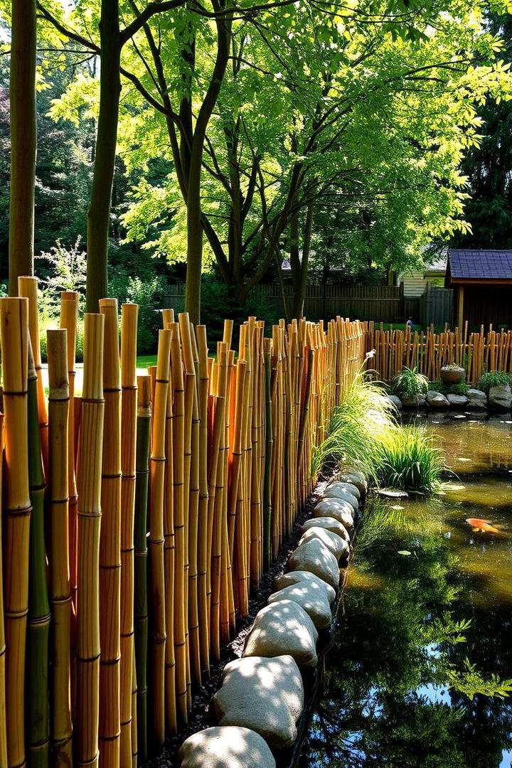 Sustainable Bamboo Edging - 30 Modern Garden Edging Ideas