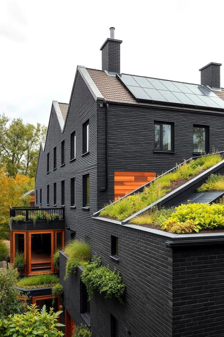 Sustainable Black Brick Architecture - 30 Black Brick House Exteriors