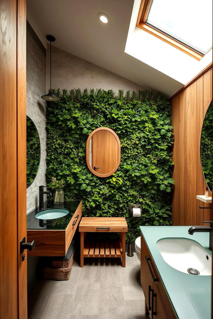 Sustainable Green Powder Room - 21 Powder Room Ideas