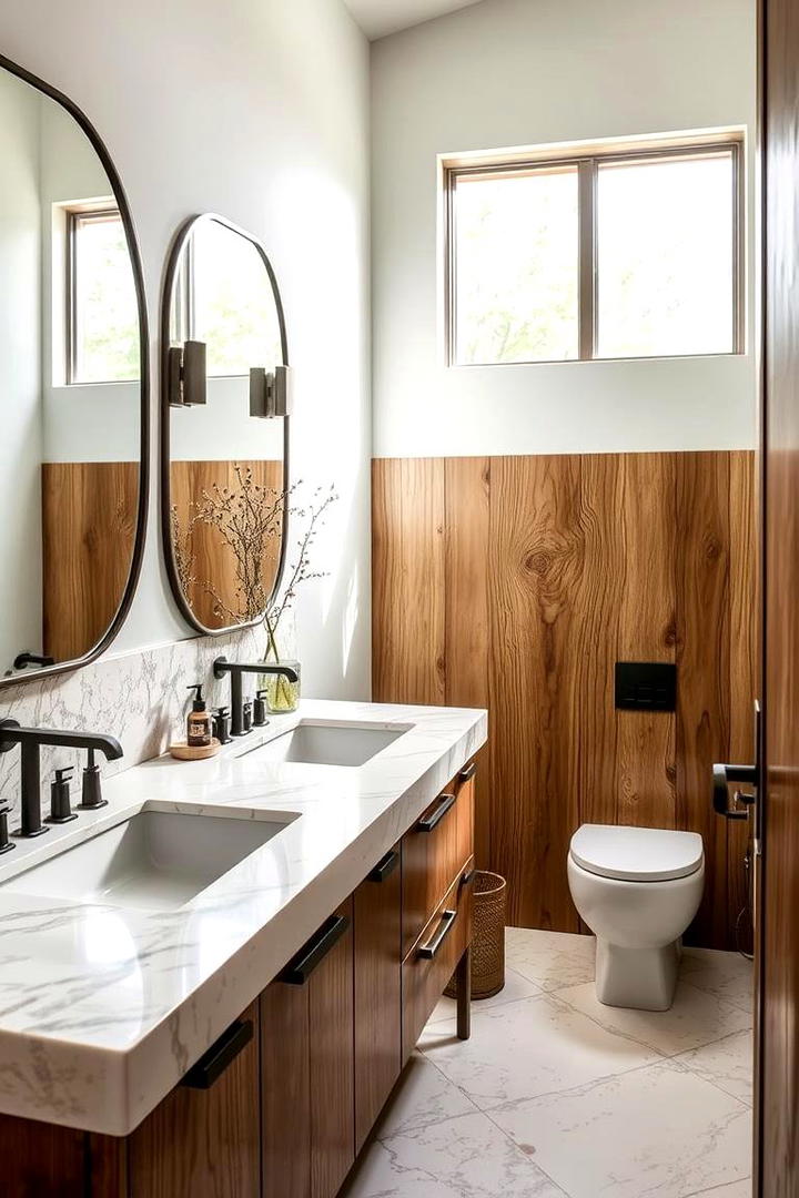 Sustainable Marble with Eco Finishes - 30 Marble Bathroom Ideas