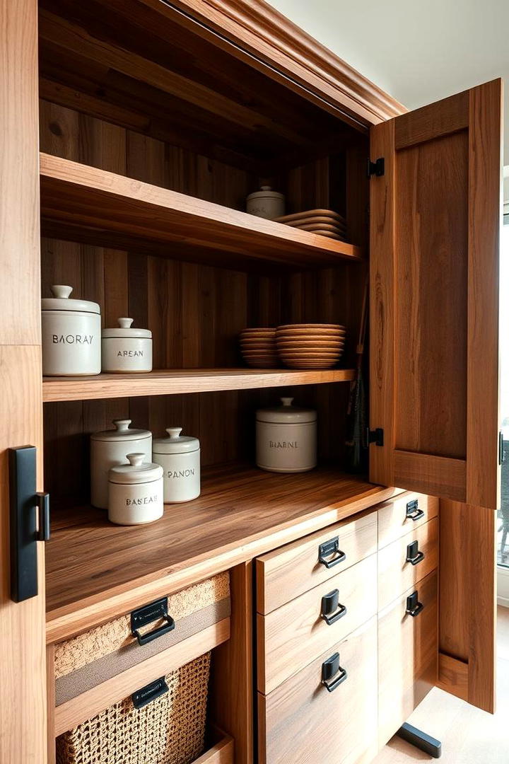 Sustainable Material Features - 21 Larder Cupboard and Pantry Ideas for Your Kitchen