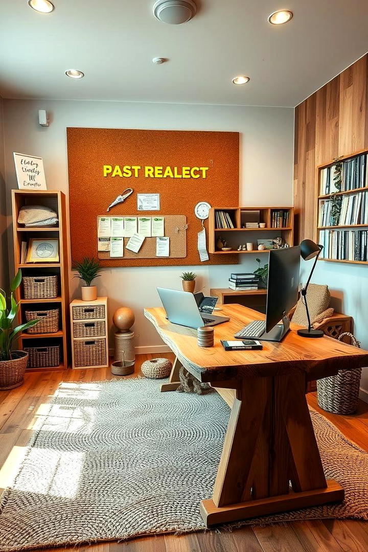 Sustainable Materials - 21 Home Office Decor Ideas