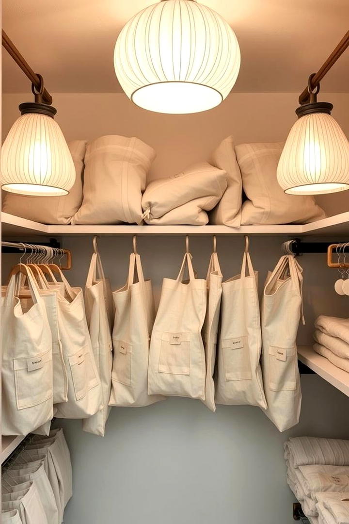 Tailored Fabric Storage - 30 Linen Closet Organization Ideas