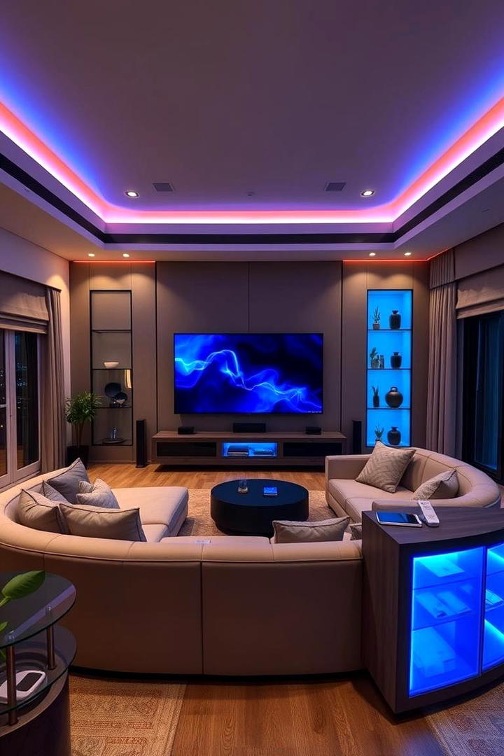 Tech Infused Entertainment Hub - 21 Modern Living Room Ideas