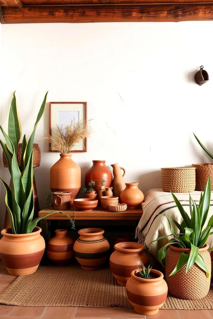 Terra Cotta Pottery - 21 earthy bedroom ideas