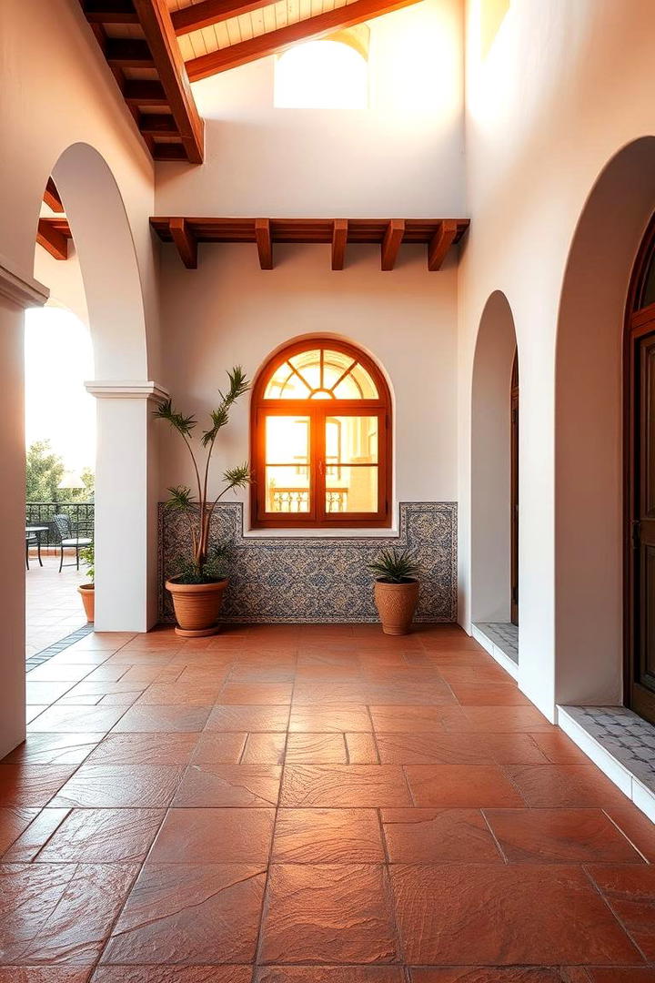 Terracotta Flooring Elegance - 30 Mediterranean Interior Design Ideas