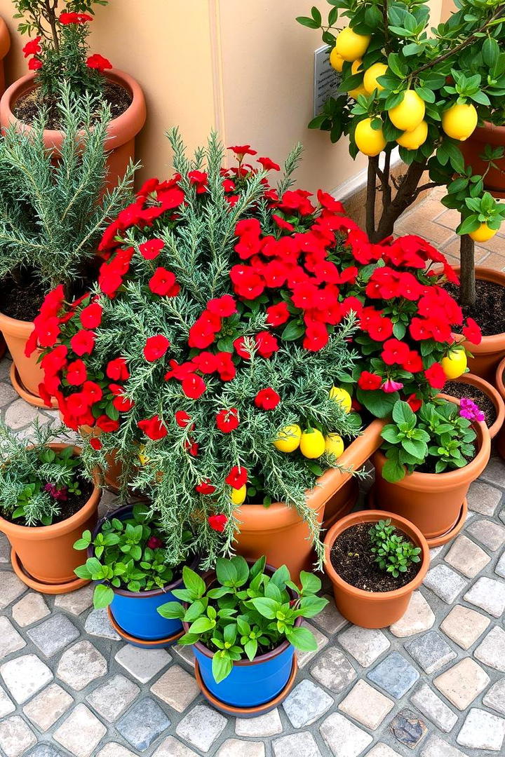 Terracotta Pot Paradise - 30 Greek Garden Ideas