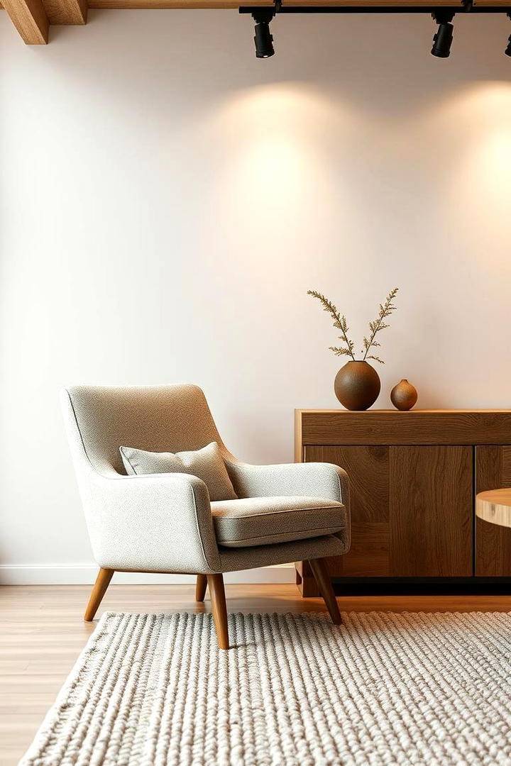 Textural Contrast for Warmth - 21 Minimalist Living Room Ideas