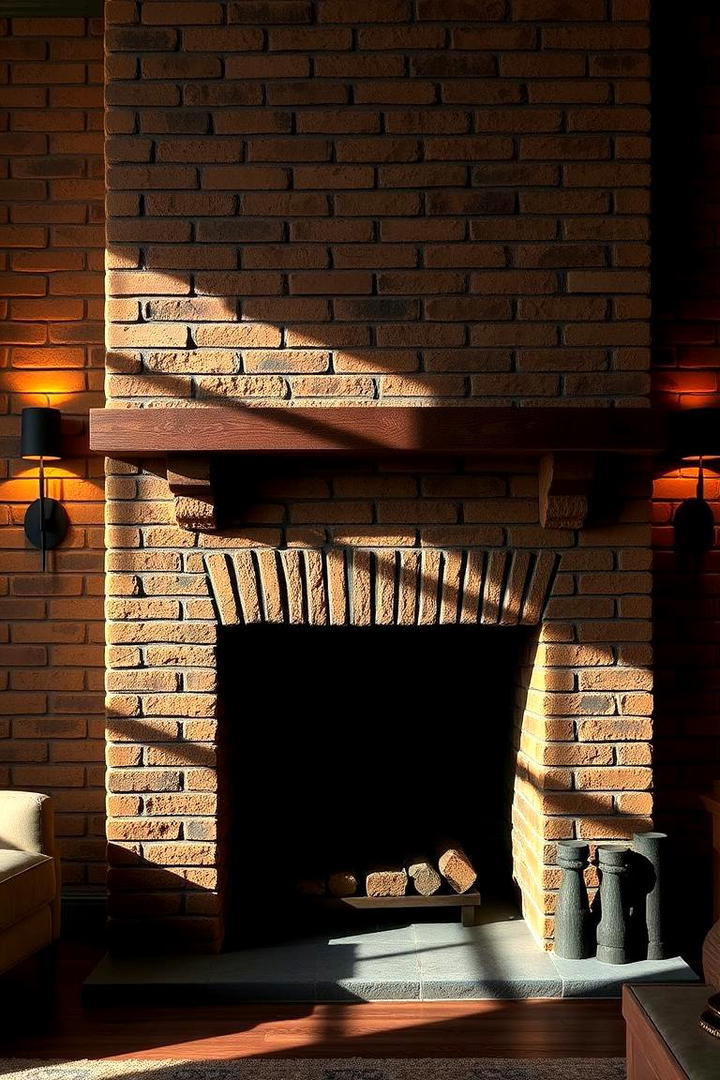 Textured Accent Mastery - 21 Painted Brick Fireplace Ideas