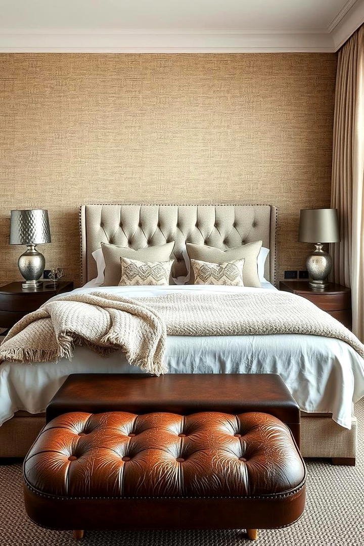 Textured Accents - 30 Bedroom Ideas For Couples