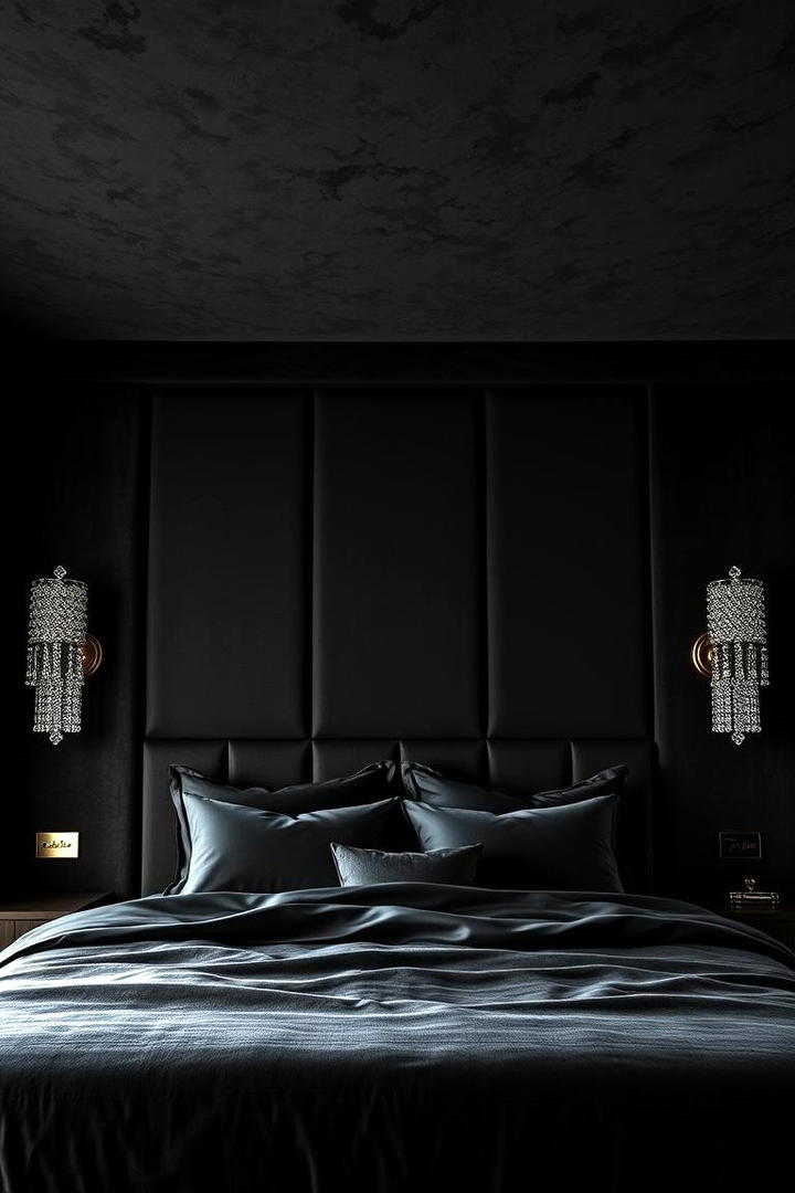 Textured Black Elegance - 30 black ceiling ideas