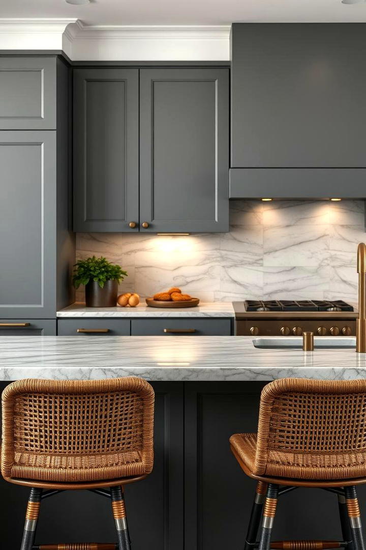 Textured Contrast Details - 21 Gray Kitchens