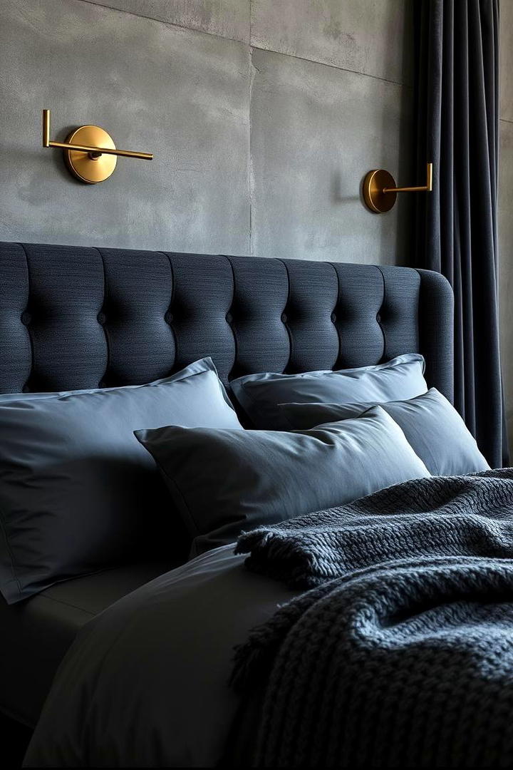 Textured Dark Neutrals - 30 Dark Bedroom Ideas