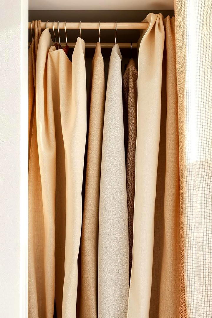 Textured Fabric Layers - 30 closet curtain ideas