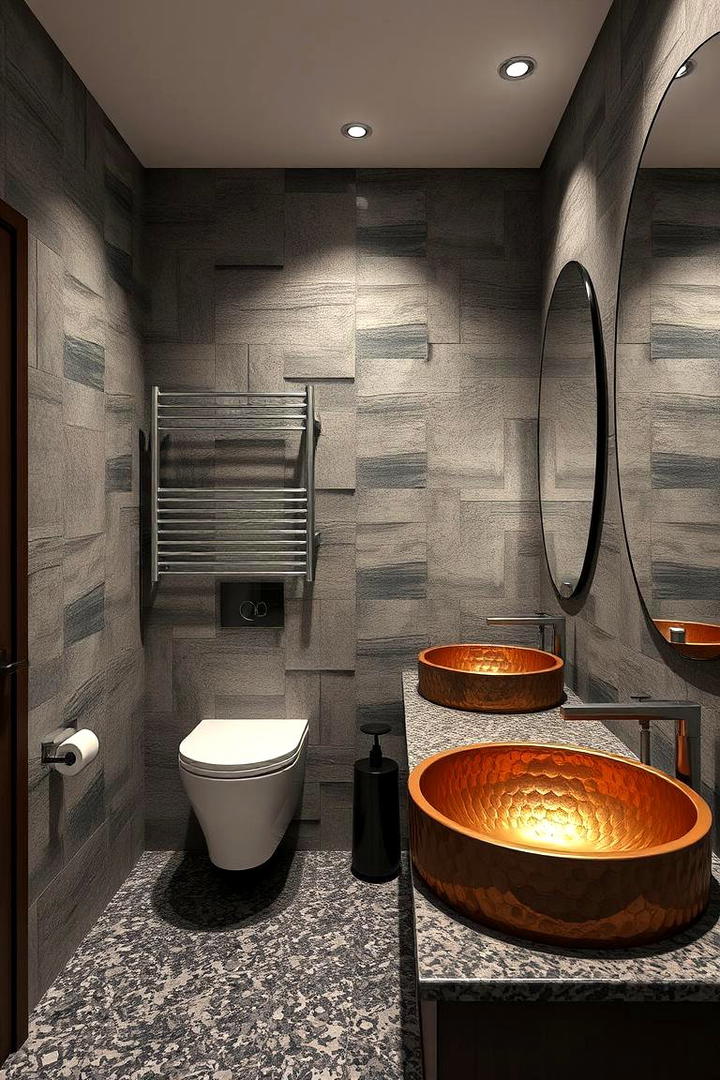 Textured Finishes and Patterns - 30 Ensuite Bathroom Ideas