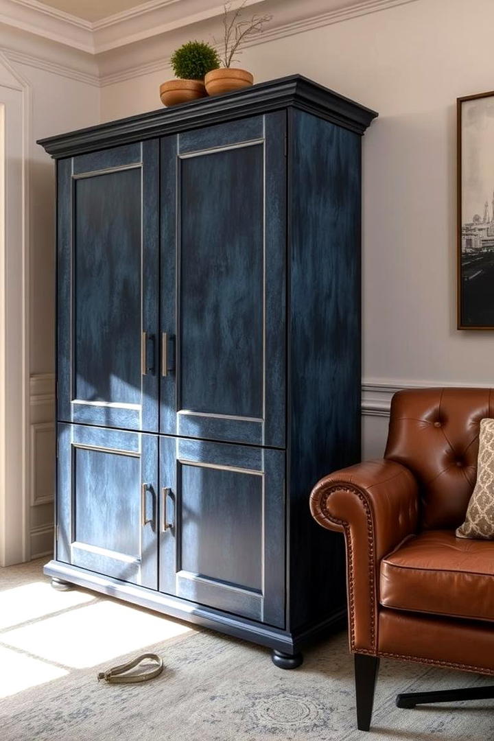 Textured Painted Accent Cabinet Detail - 30 Painted Furniture Ideas