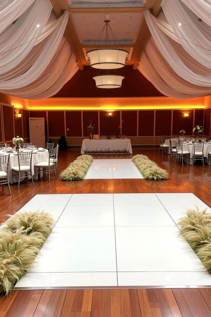 Textured Pampas Floor Embellishments - 30 Pampas Grass Wedding Decor Ideas