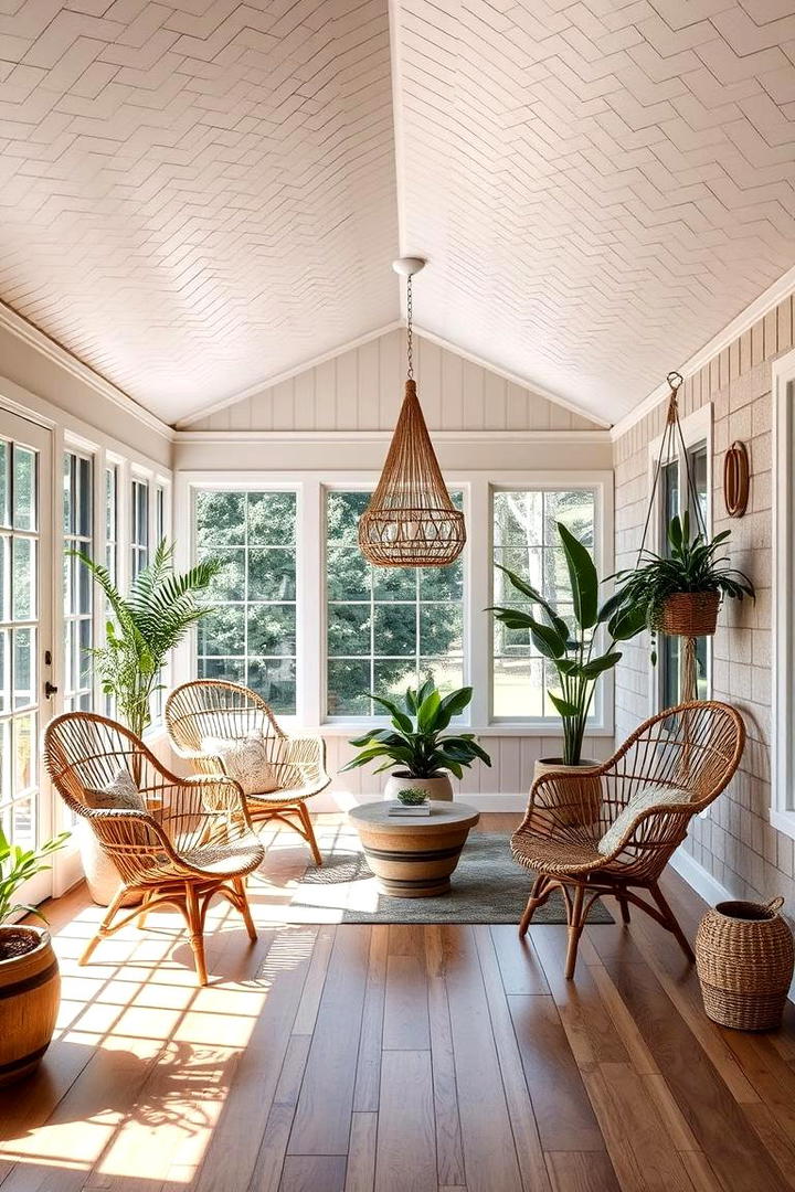 Textured Pattern Play - 30 Shiplap Ceiling Ideas