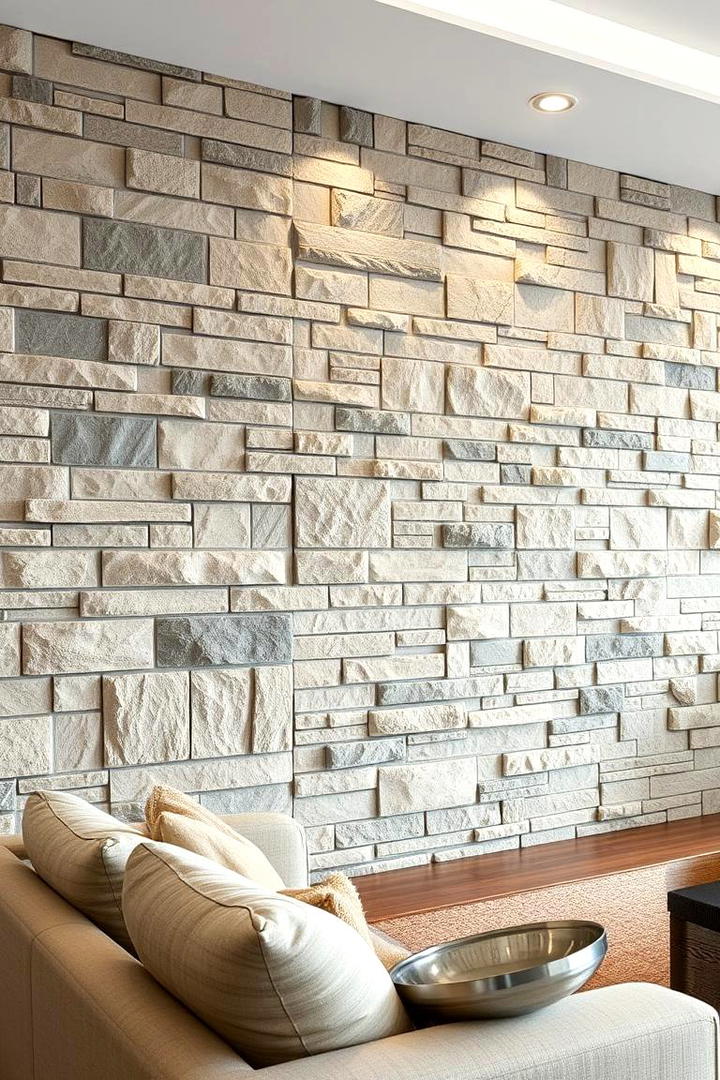 Textured Stone Appeal - 21 Half Wall Paneling Ideas