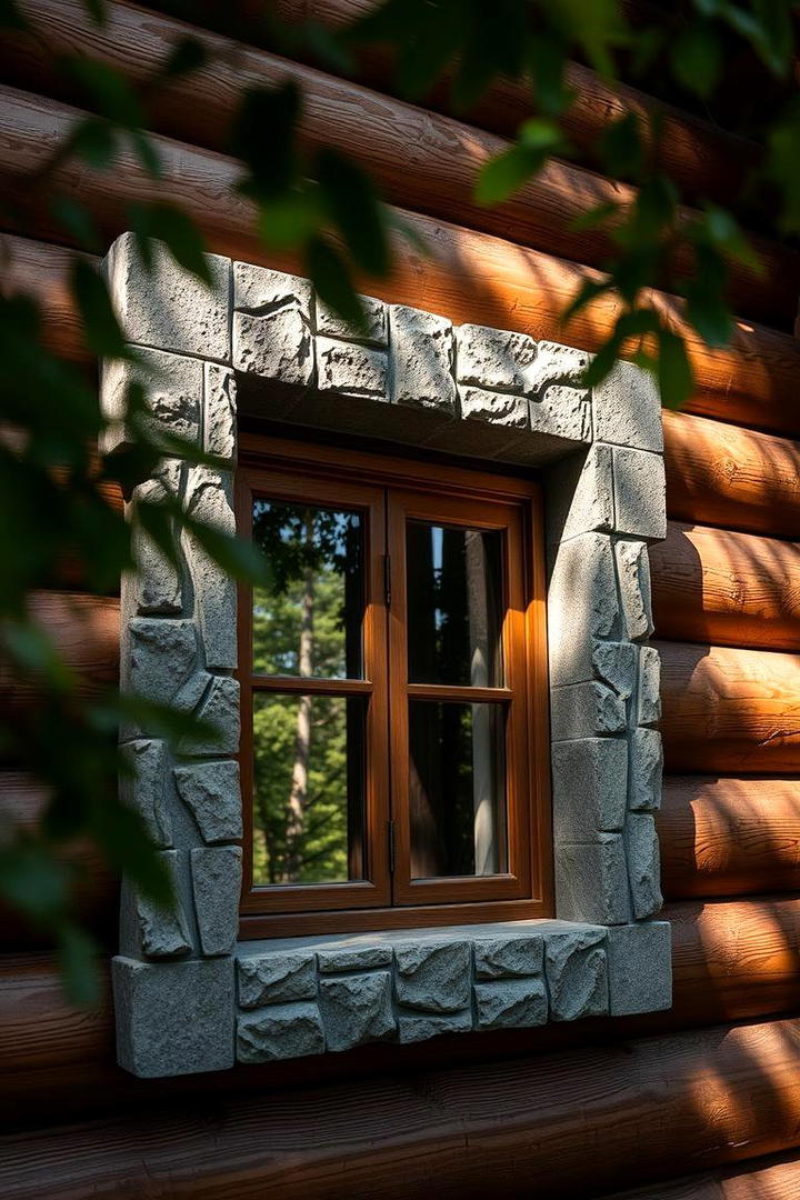 Textured Stone Look Trim - 30 Exterior Window Trim Ideas