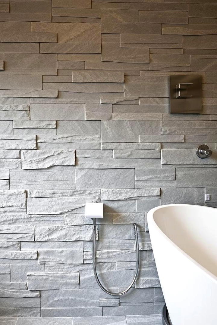 Textured Stone Tiles - 30 Bathroom Tile Ideas