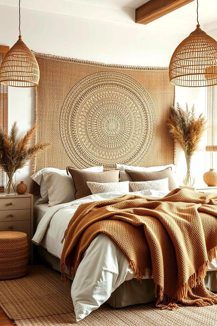 Textured Tapestry Touch - 21 Bedroom Wall Decor Ideas