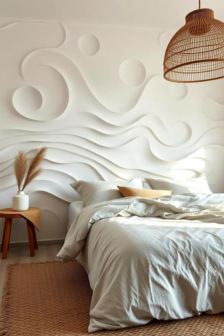 Textured Wall Art - 21 Bedroom Wall Painting Ideas