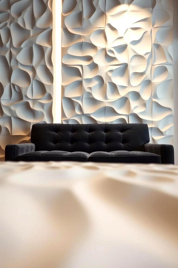 Textured Wall Panels - 30 living room wall decor ideas