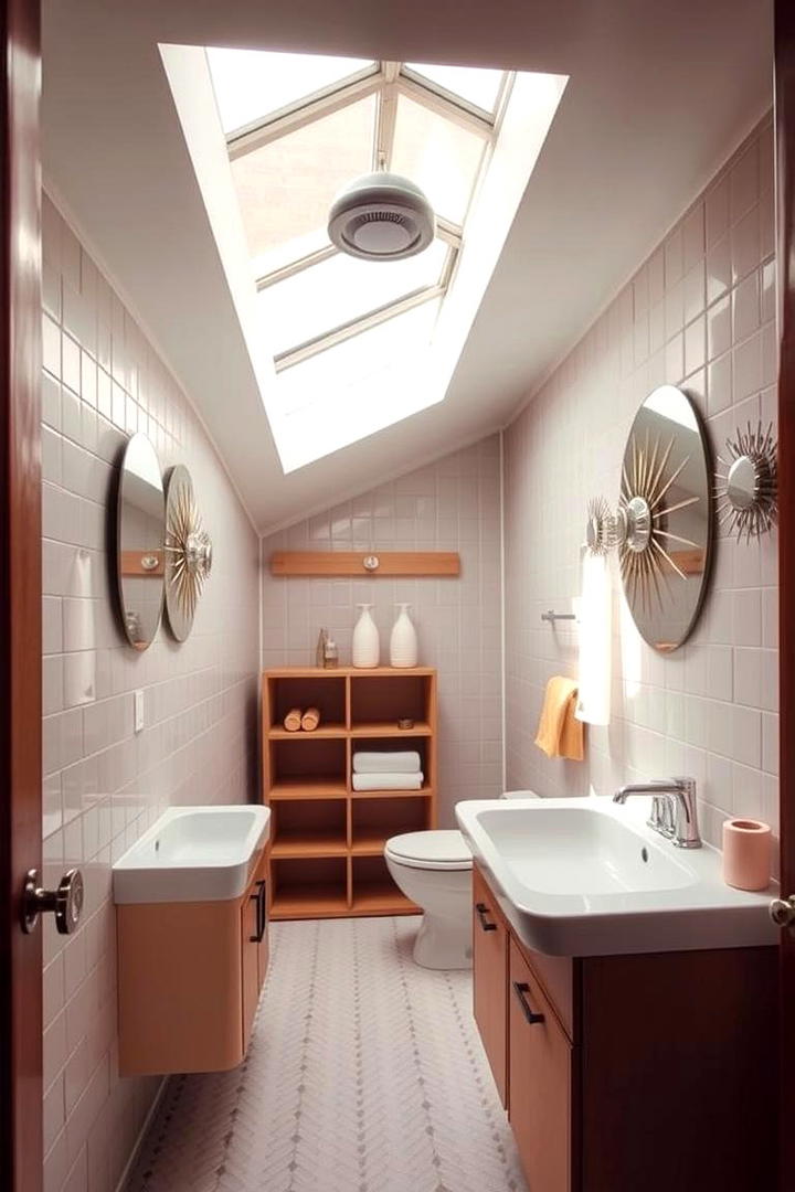 Textured Walls - 21 Mid-century Modern Bathroom Ideas