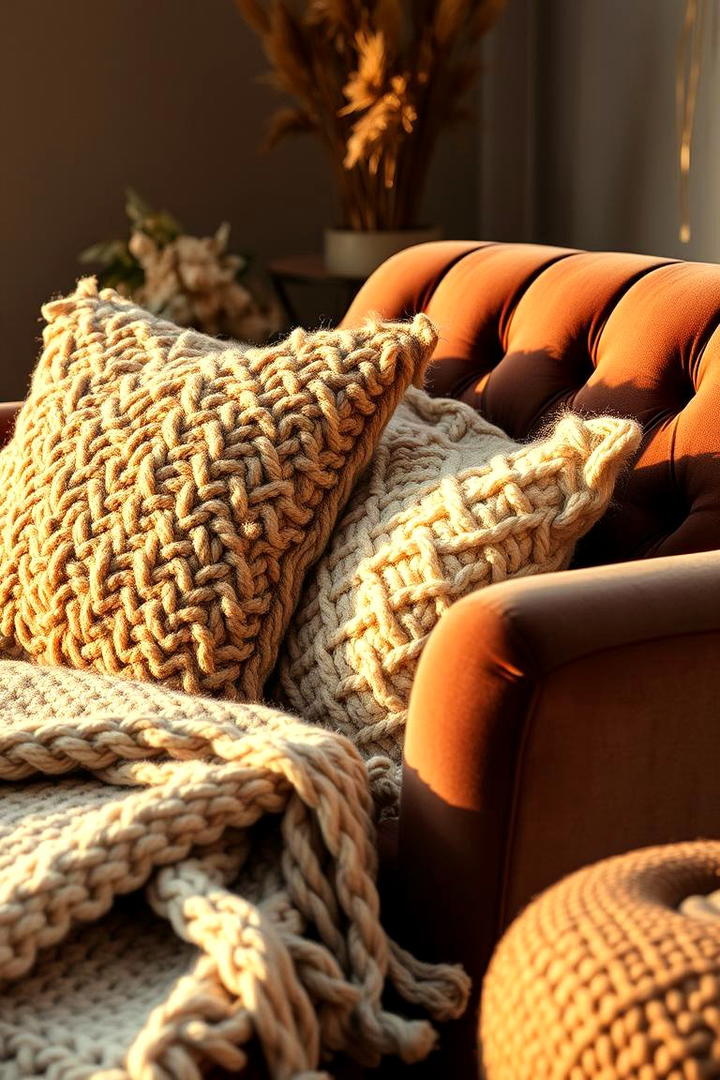 Textured and Cozy Fabrics - 21 Therapist Office Decor Ideas