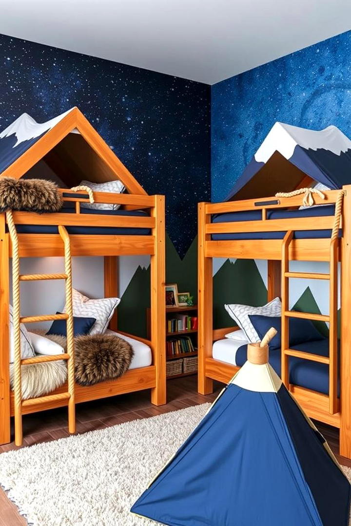 Themed Adventure Bunk Room for Kids - 30 bunk room ideas