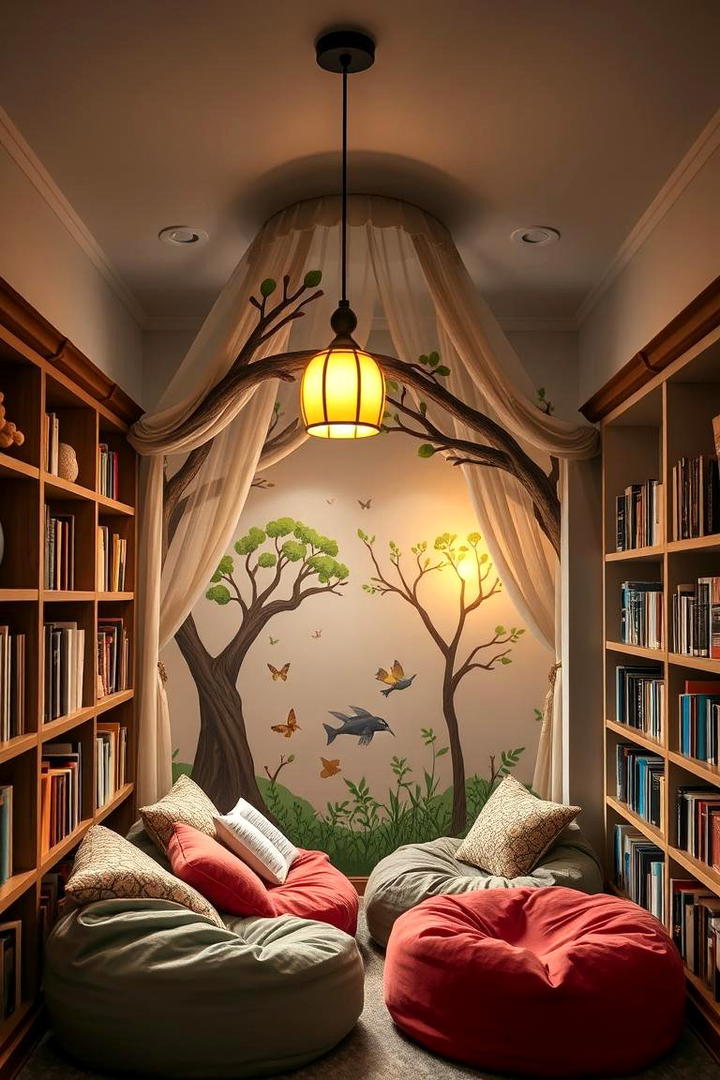 Themed Reading Nook - 21 Shared Kids Room Design Ideas