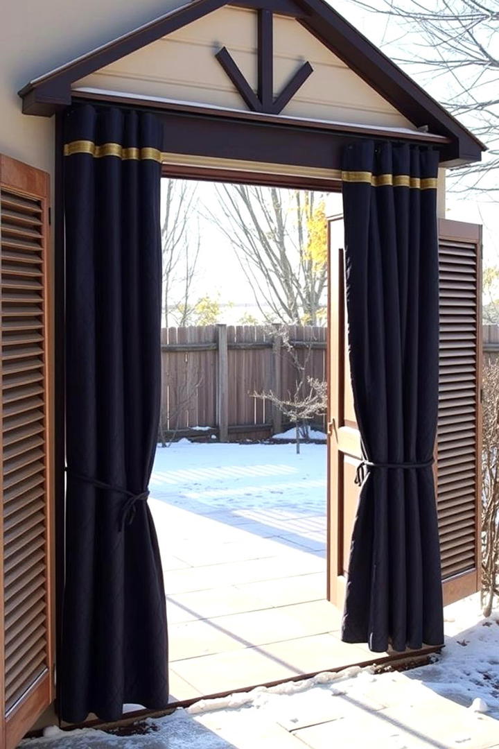 Thermal Insulated Drapes - 30 Patio Curtain Ideas