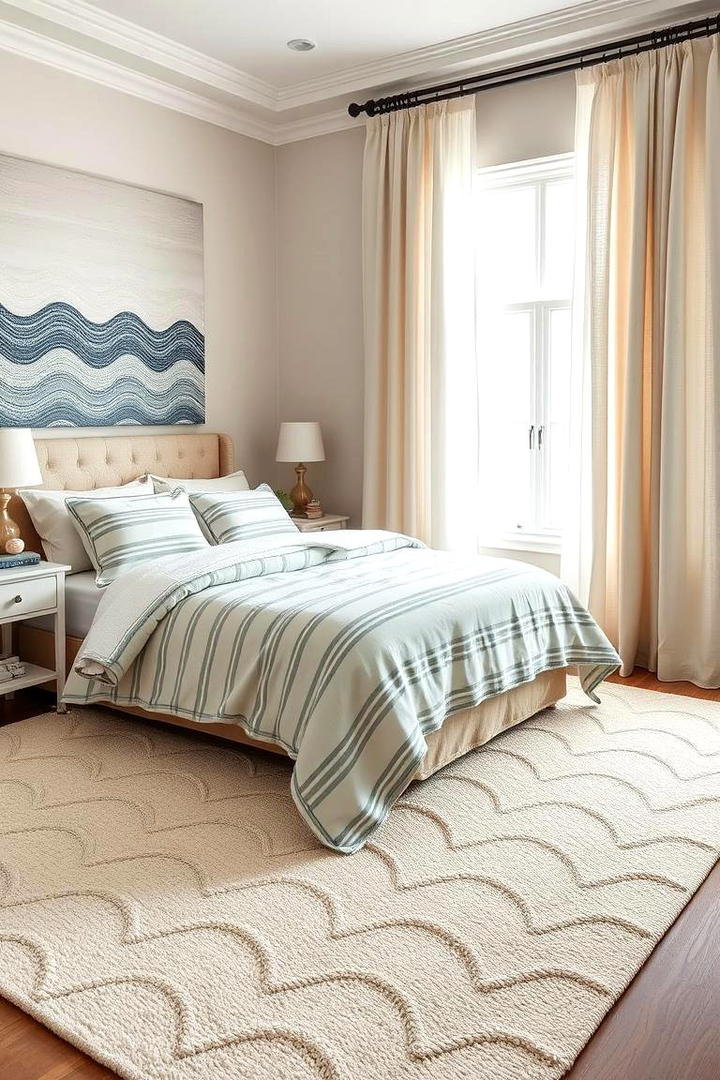 Tidal Wave of Textiles - 21 Beach Themed Bedroom Ideas