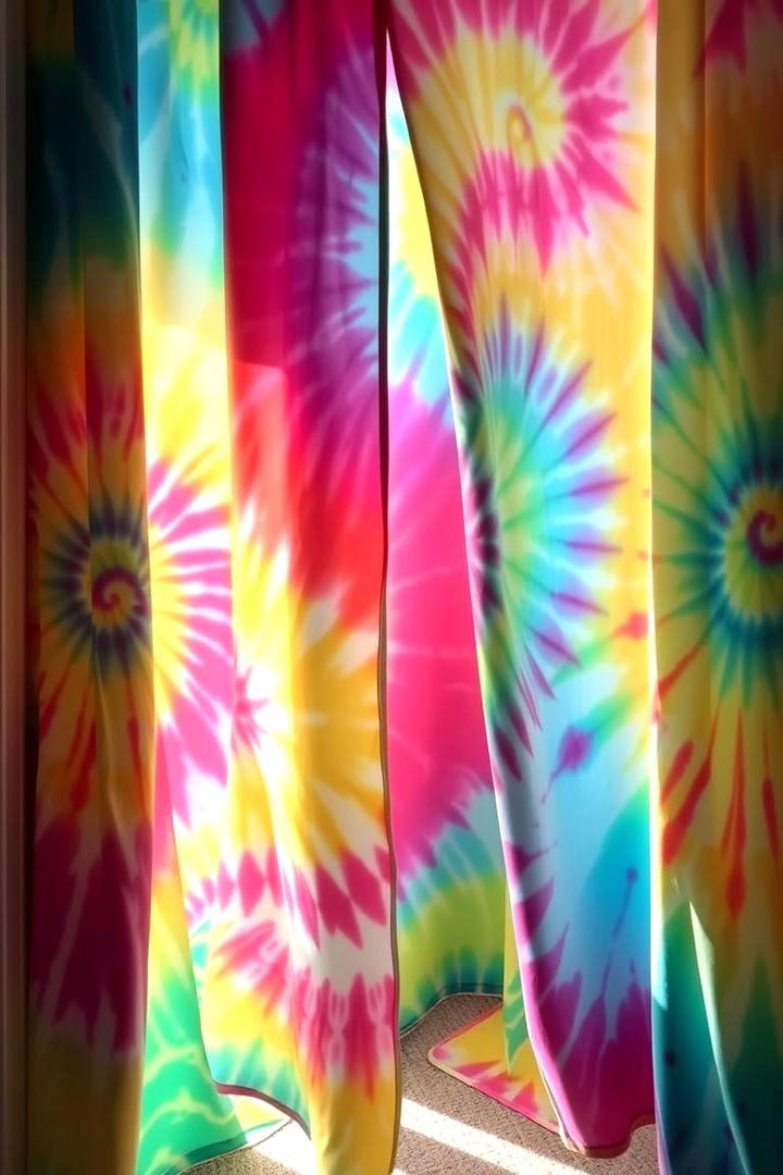 Tie Dye Artistic Flair - 30 closet curtain ideas