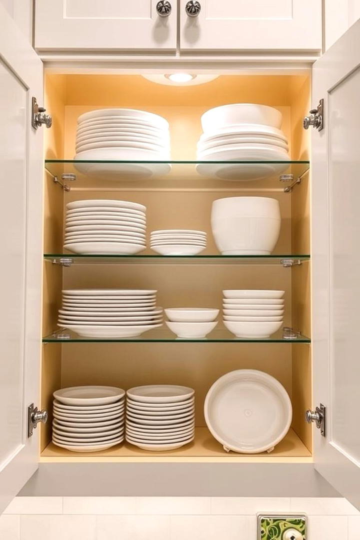 Tiered Cupboard Organizers - 21 Small Kitchen Storage Ideas