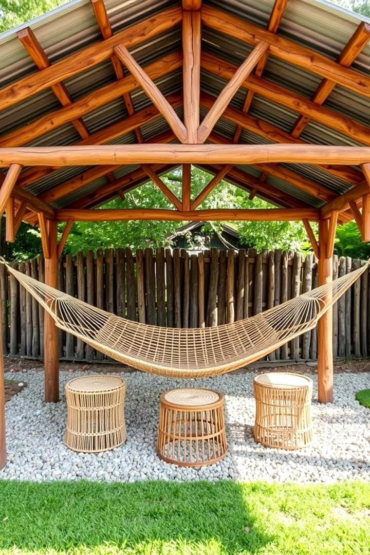 Timbered Shade Structures - 30 Rustic Patio Ideas