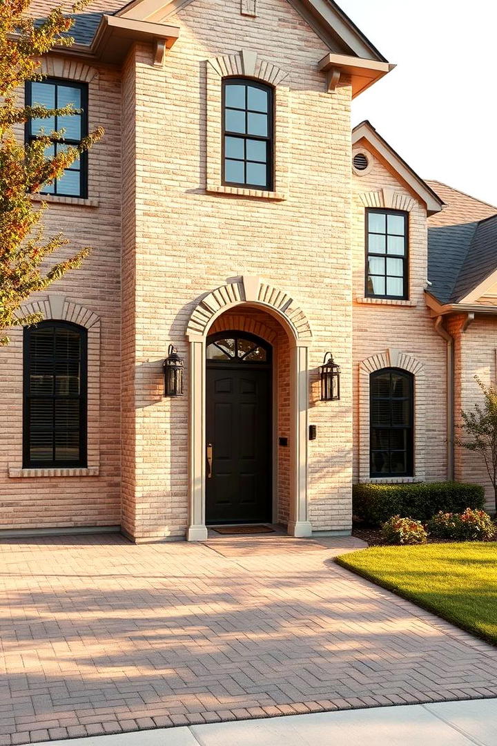 Timeless Beige Brick Facade - 30 Beige Brick Exterior Home Ideas