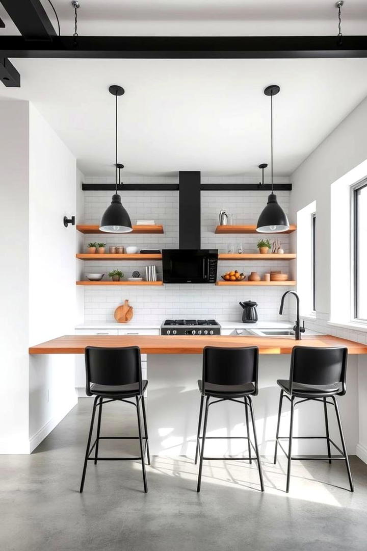 Timeless Black Accents - 21 Black and White Kitchen Ideas