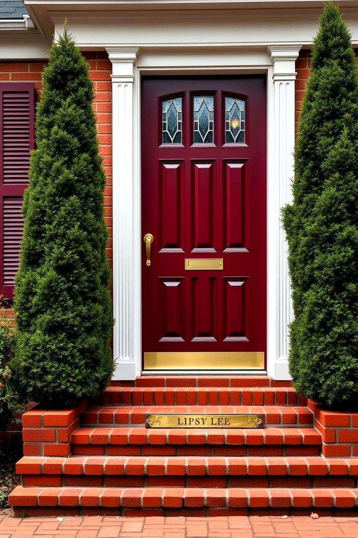 Timeless Burgundy Richness - 21 Front Door Color Ideas